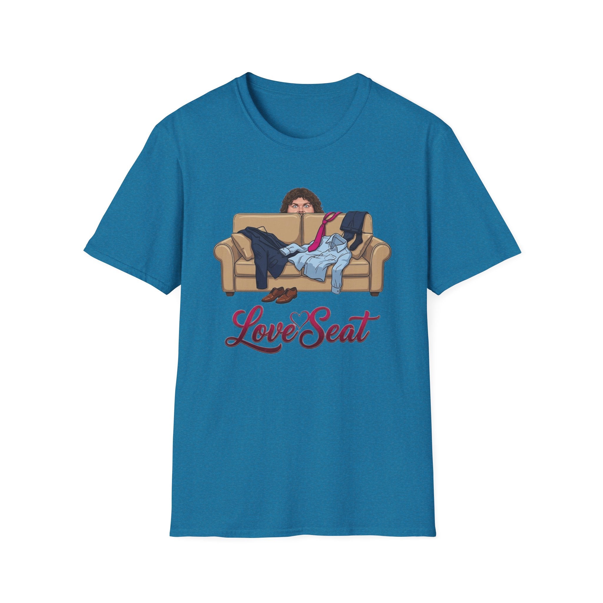 Love Seat T-Shirt | Couple on Couch Illustration