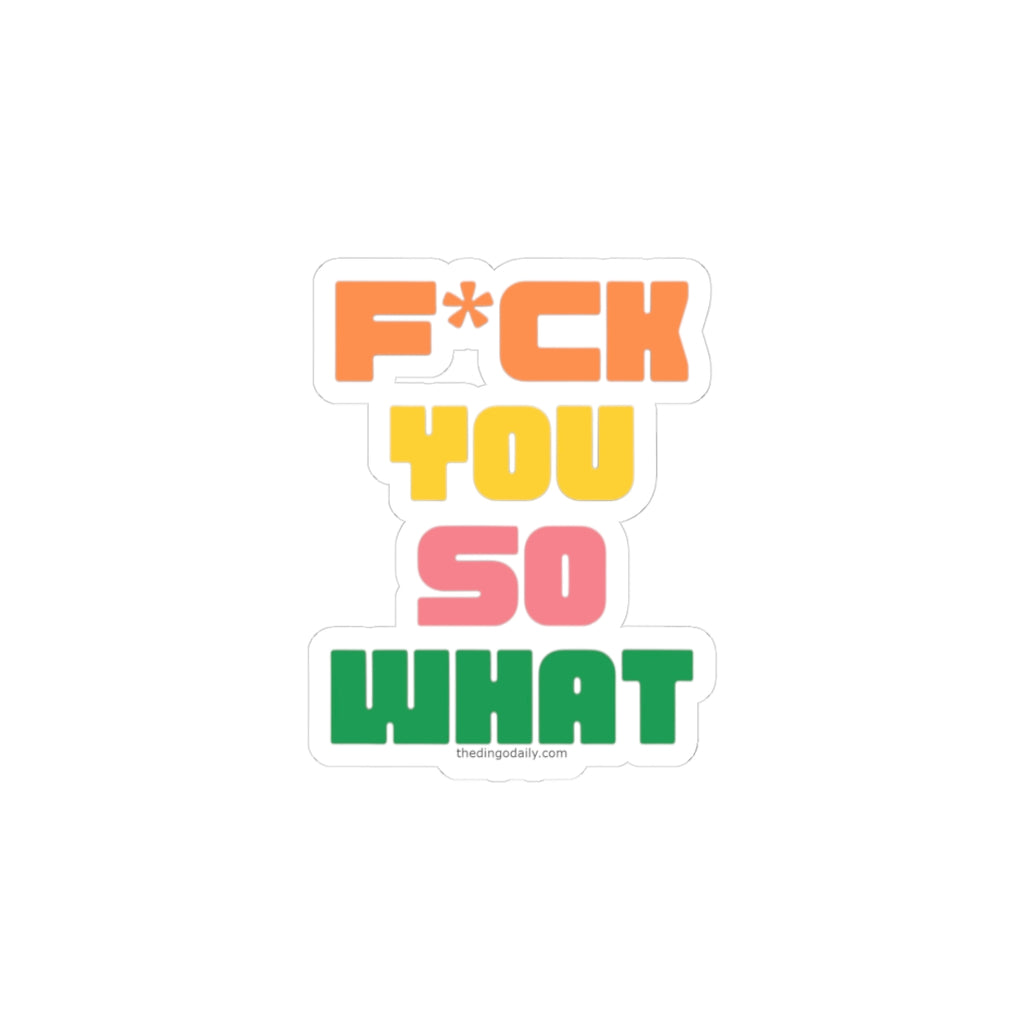 Retro Bold Text FYSW What Sticker | Kiss-Cut Sticker