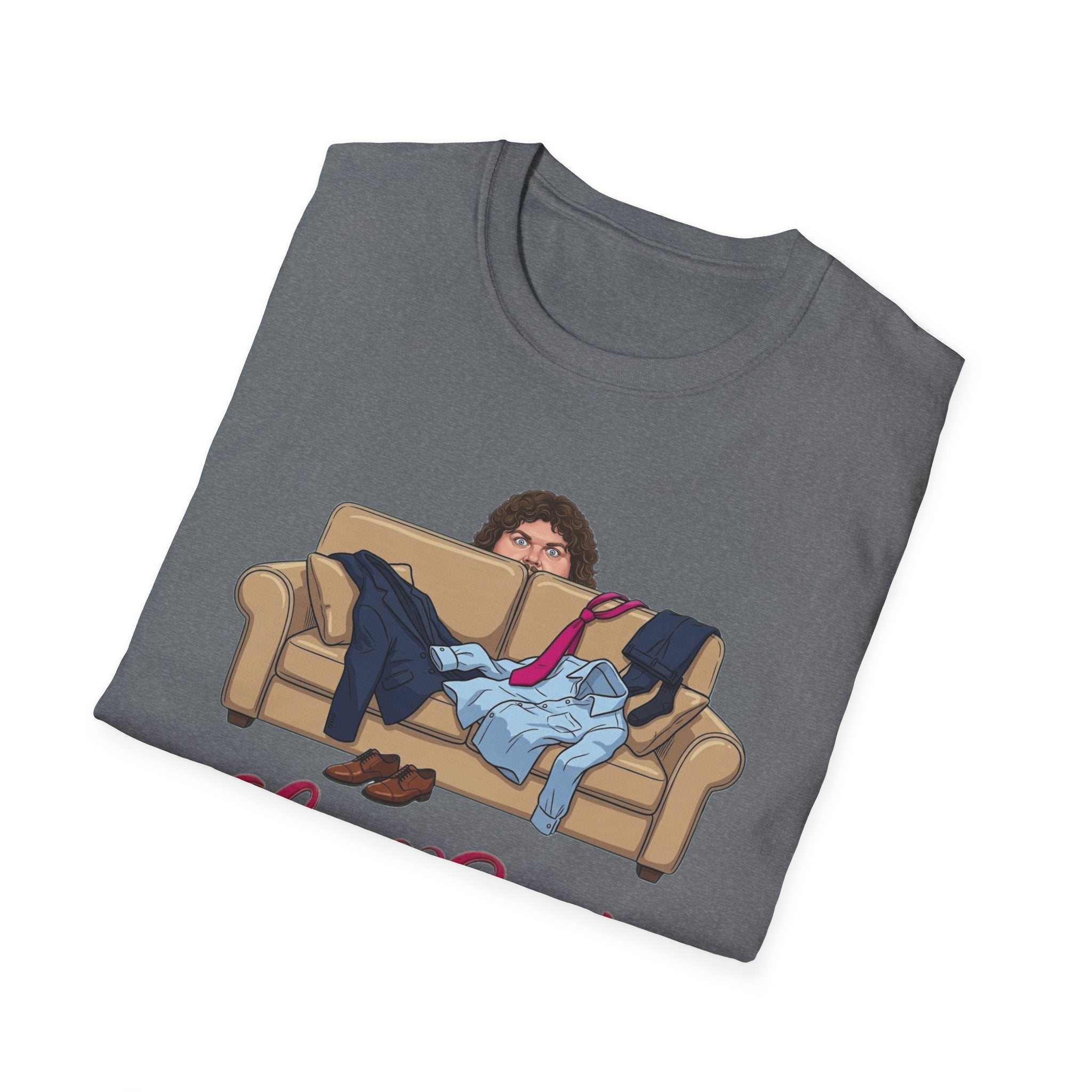 Love Seat T-Shirt | Couple on Couch Illustration