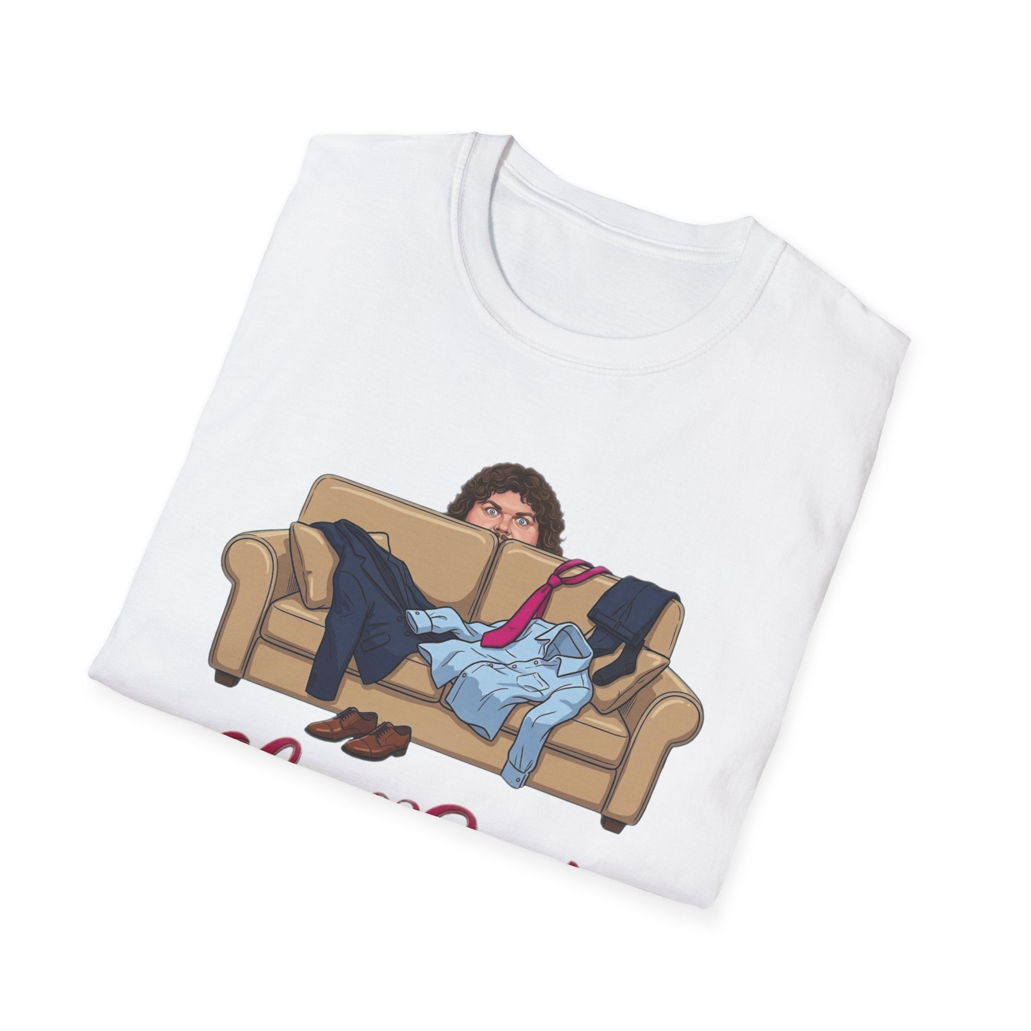 Love Seat T-Shirt | Couple on Couch Illustration