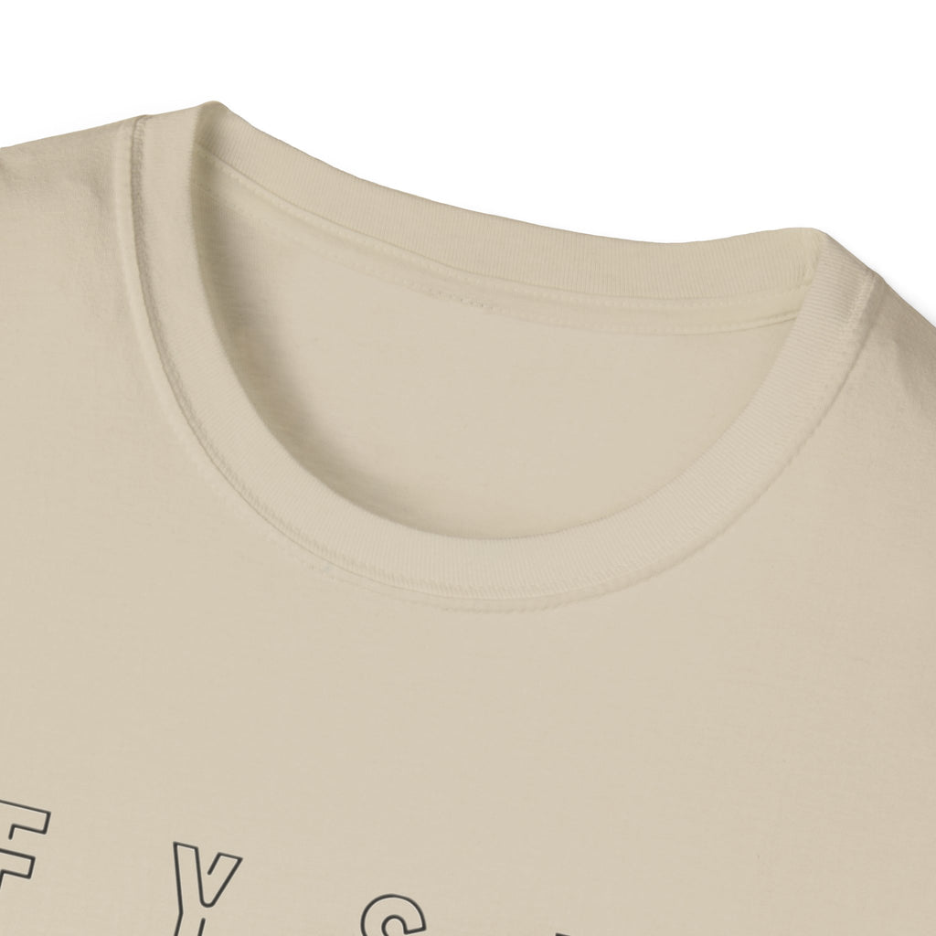 FYSW Outline Logo T-Shirt | Minimal Typography, White Crew Tee