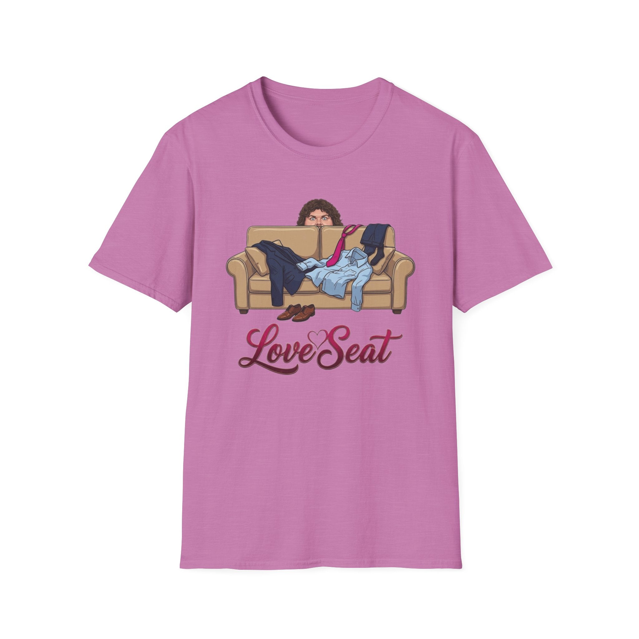 Love Seat T-Shirt | Couple on Couch Illustration