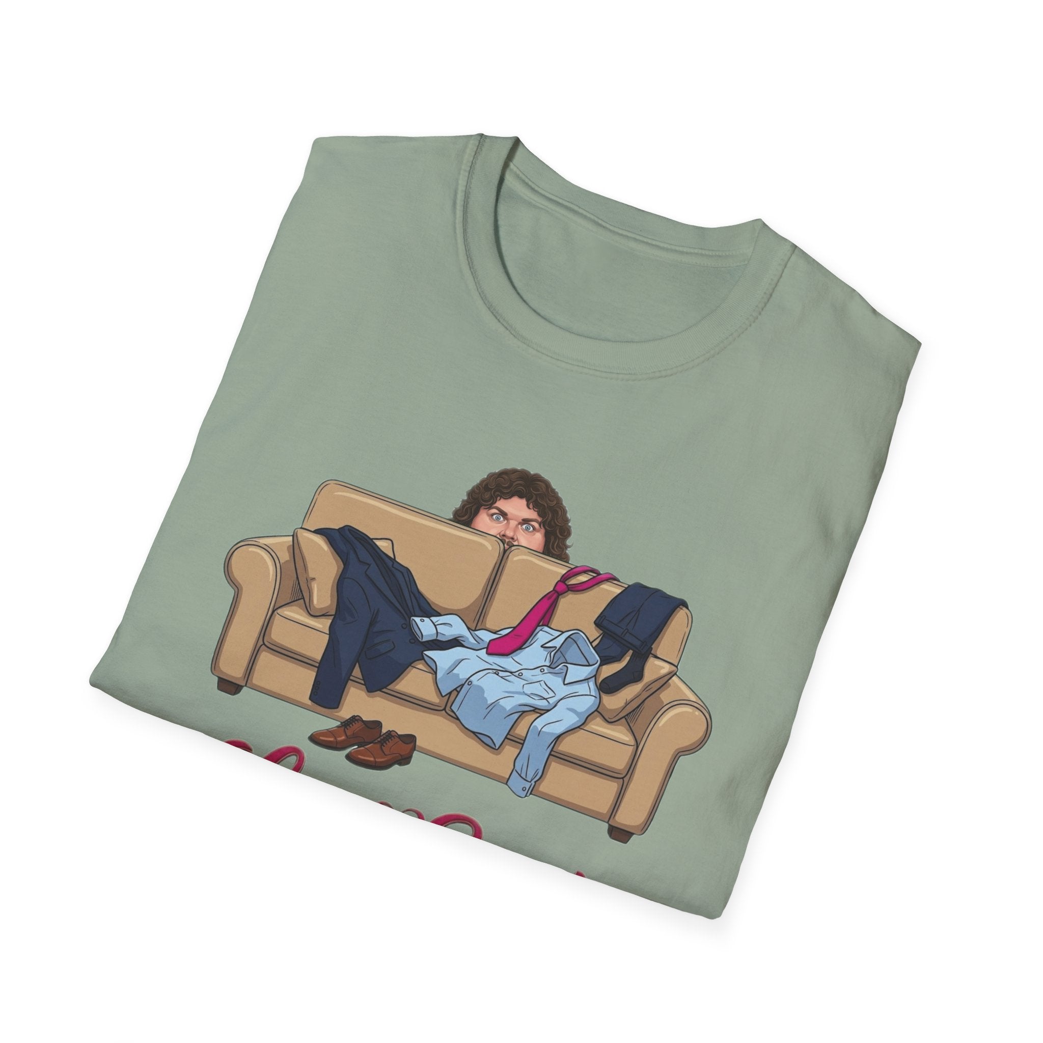 Love Seat T-Shirt | Couple on Couch Illustration