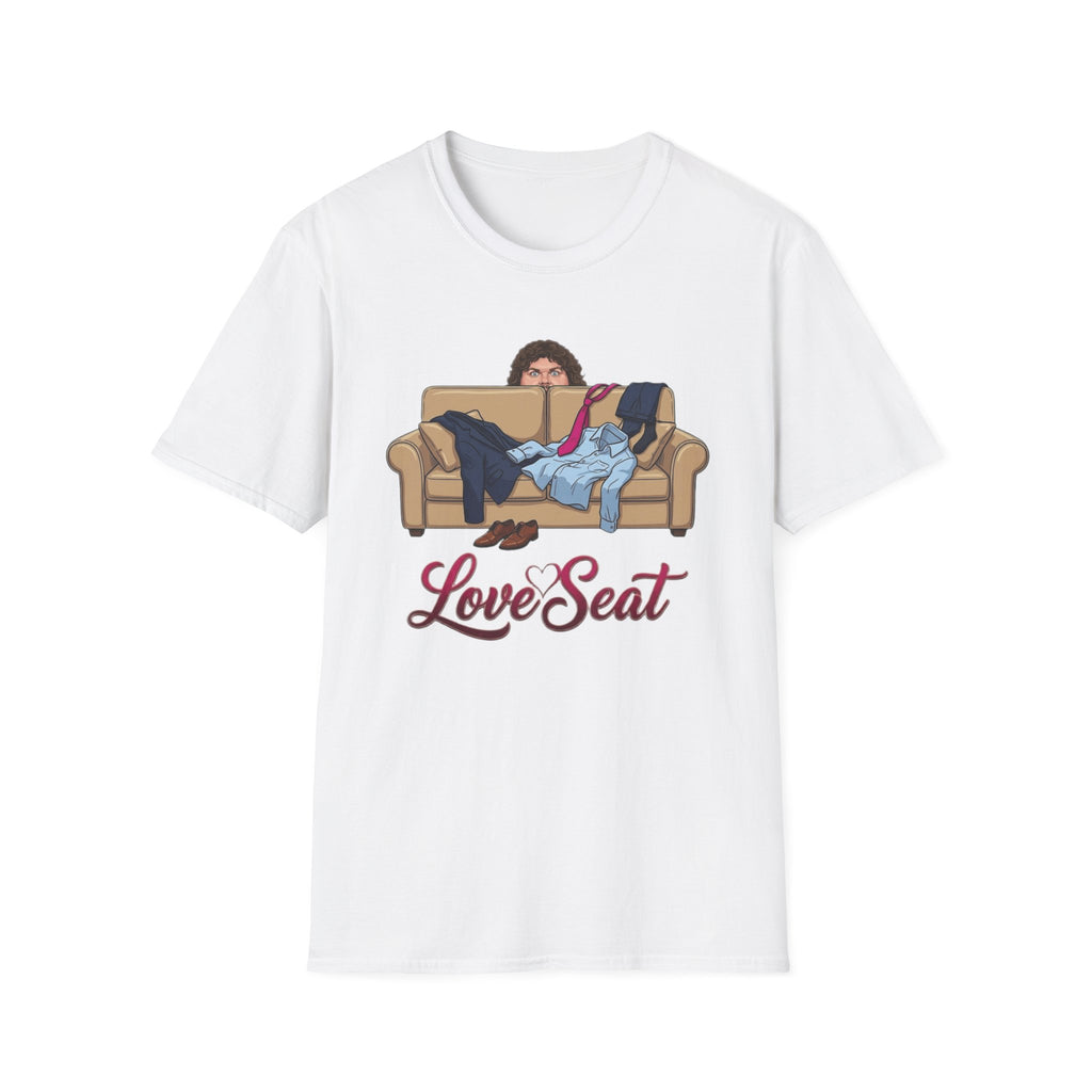 Love Seat T-Shirt | Couple on Couch Illustration