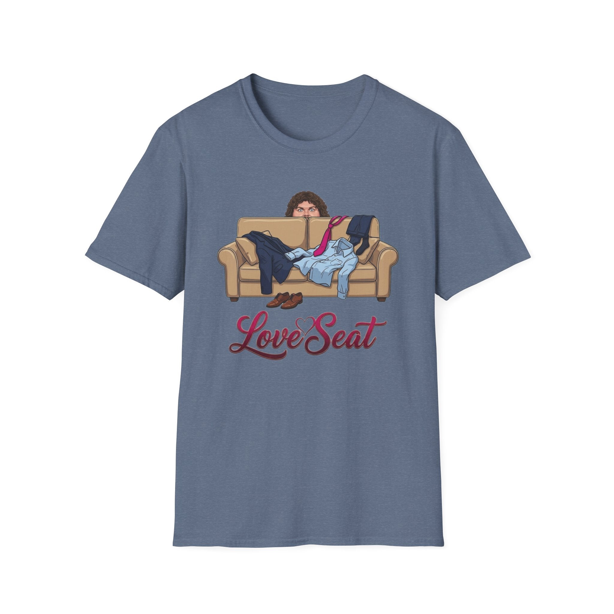 Love Seat T-Shirt | Couple on Couch Illustration