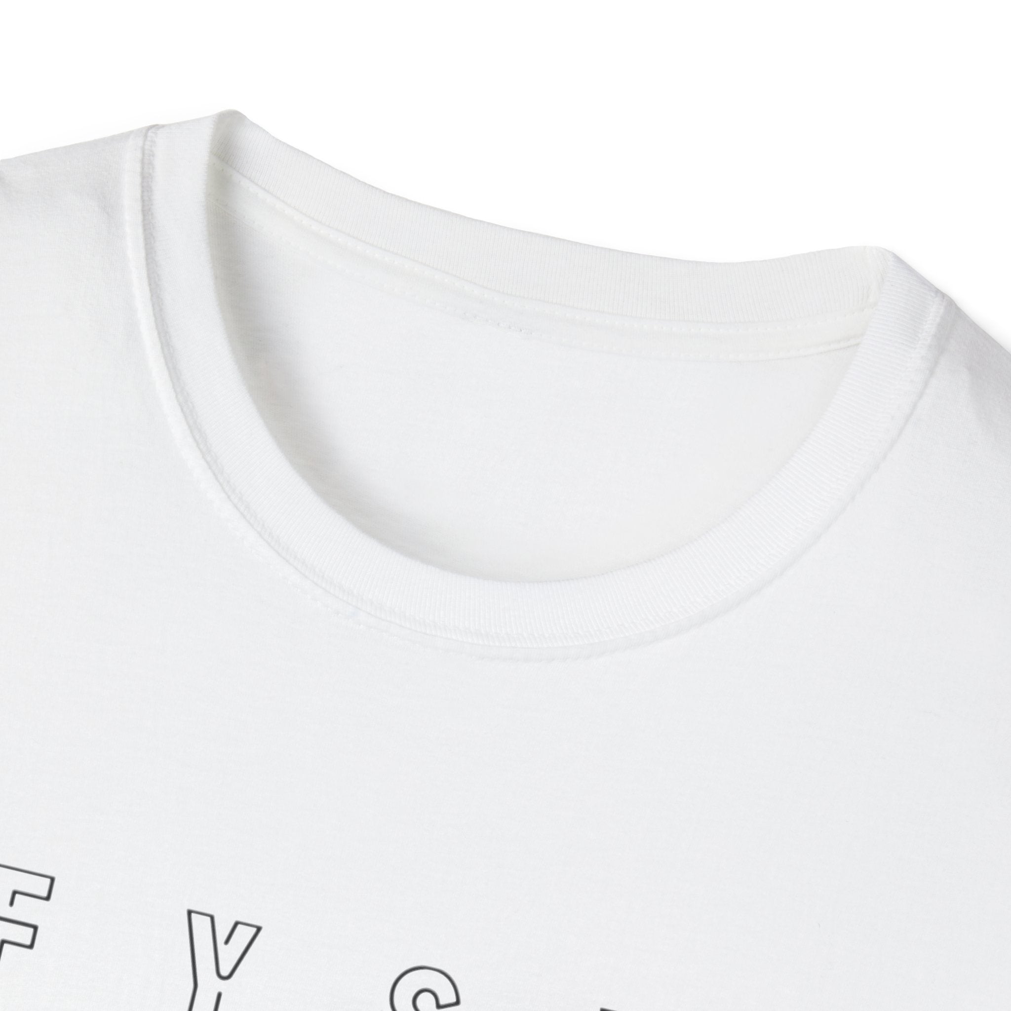FYSW Outline Logo T-Shirt | Minimal Typography, White Crew Tee