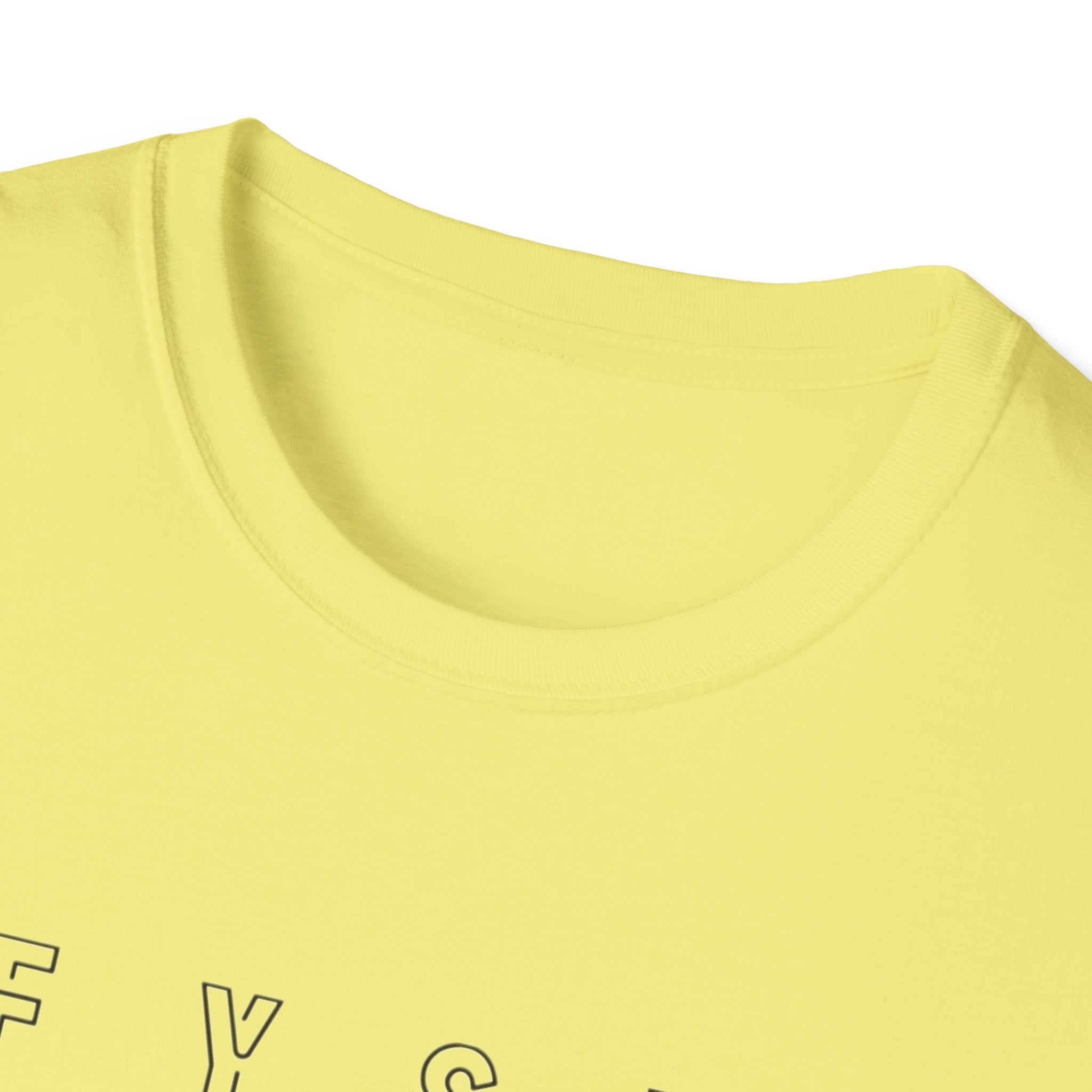 FYSW Outline Logo T-Shirt | Minimal Typography, White Crew Tee