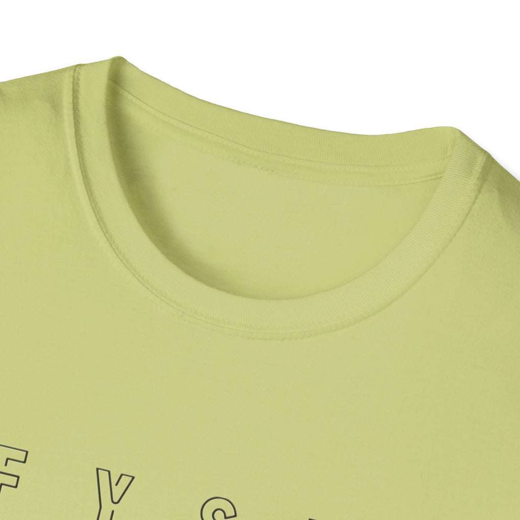 FYSW Outline Logo T-Shirt | Minimal Typography, White Crew Tee